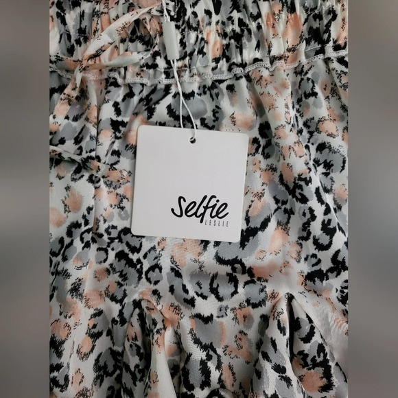 💕Selfie flounce pink leopard print ruffle hem skirt Size S - Picture 5 of 7